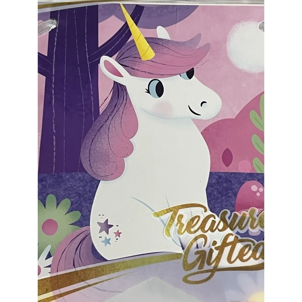 Treasures Gifted Kids Unicorn Happy Birthday Banner 2 Pack Rainbow Pink Party